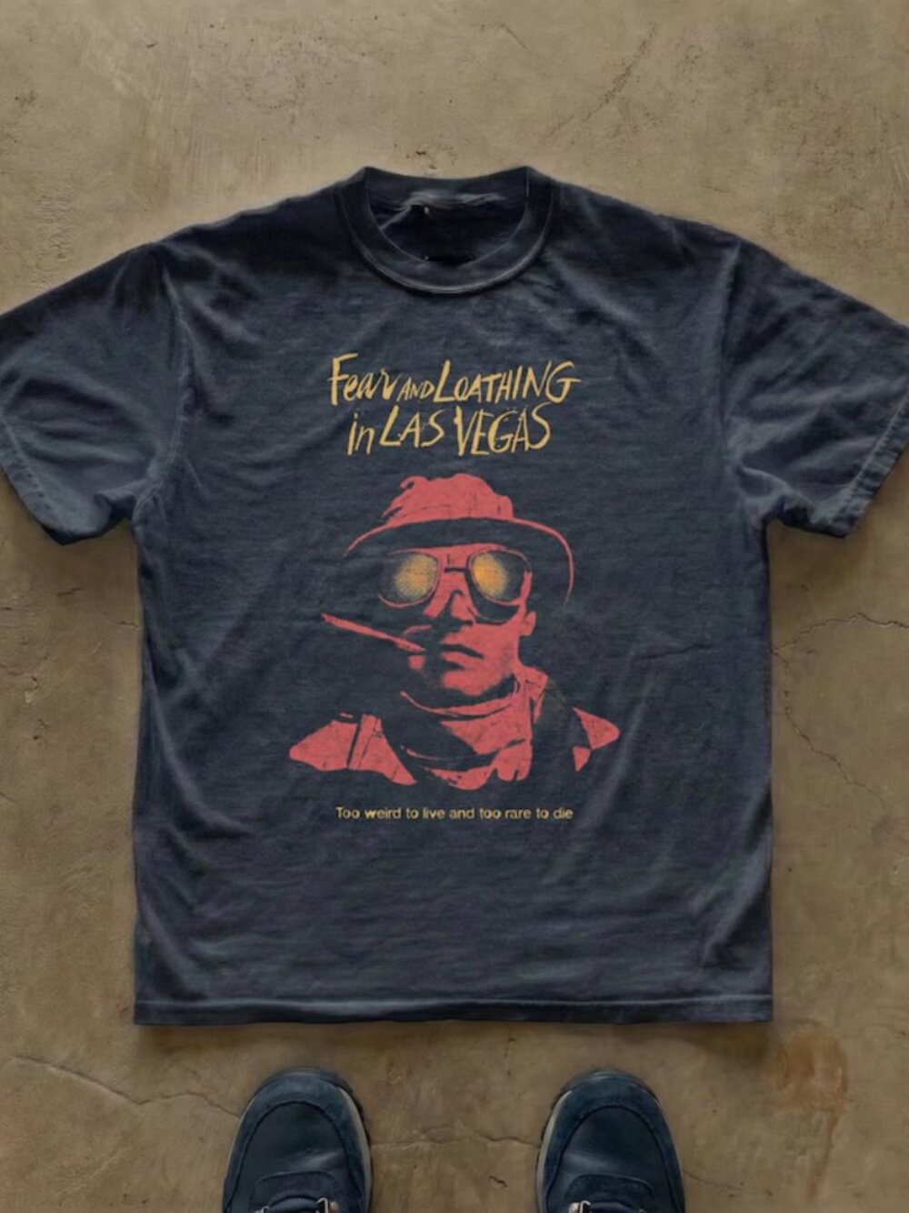 Gildan Washed Black Fear And Loathing Movie Quote Graphic Tee